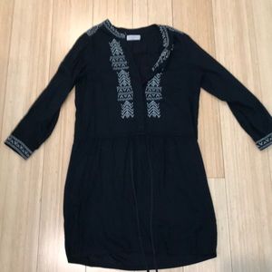 Black embroidered summer dress